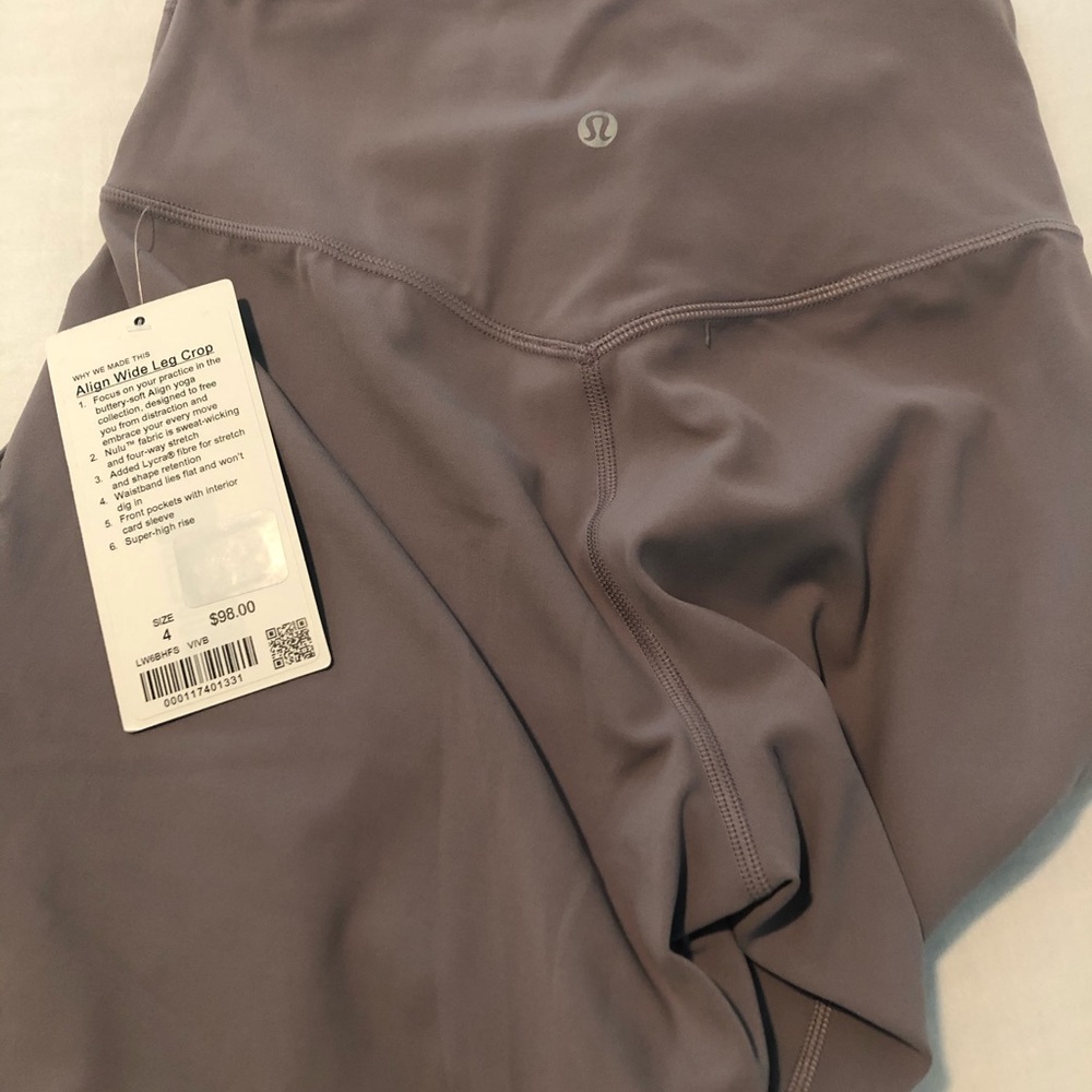 Lululemon Align Wide Leg Crop pants- Never worn